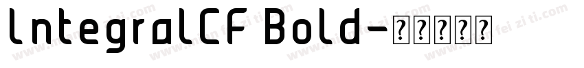 lntegralCF Bold字体转换